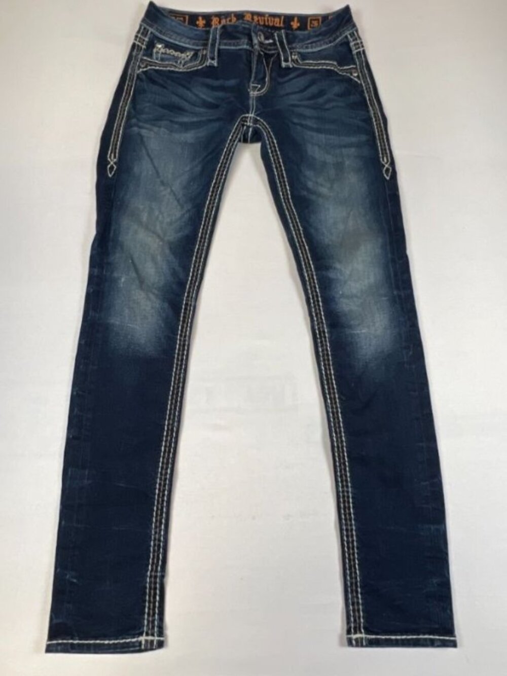 Rock Revival K8453SR Jasna Ankle Skinny Denim Jeans Womens Size 28 Inseam 30